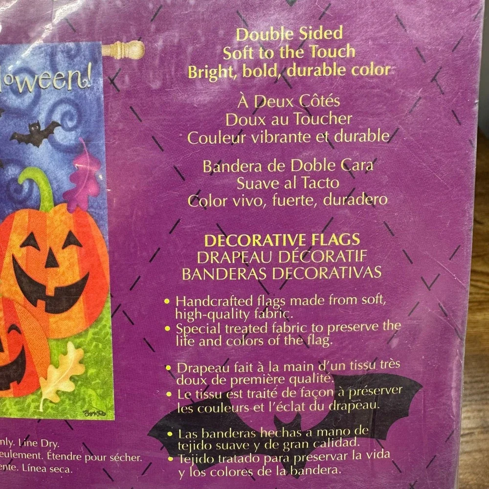 Evergreen Suede Reflections Halloween House Flag Spooky Boos Pumpkins 29x43 NEW